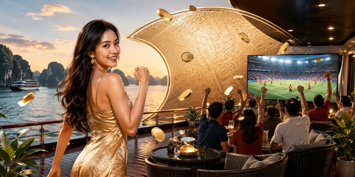 Người phụ nữ đội nón lá tại Vịnh Hạ Long thư giãn và tận hưởng trải nghiệm giải trí có trách nhiệm